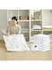 Vacuum Storage Bags with Electric Pump,Space Saver Sealer Compression Bags for Comforter and Blankets,Jumbo Vacuum Seal Bags for Clothing,Bedding,Blankets,Comforters,Pillows (3S（not include Pump）)