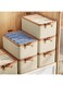 THMINS 3 Pack Closet Storage Bins,53L Large Capacity Storage Baskets,Wardrobe Clothes Organizer,Foldable Fabric,for Shelves, Metal Frame Storage Boxes, For Storing Clothes and Toy