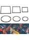 LLOUSSAK 6Pcs Aquarium Floating Plant Rings, Round &amp; Square Fish Feeding Rings，3 Sizes Each of Floating Plant Corral Foam Circle for Intercepts Floating Plants, Black Feeder Rings Aquarium Accessories