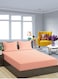 Pastel Pink Striped Cotton Bed Sheet Sets 3 Piece Set Deep Pocket 180x200+25cm