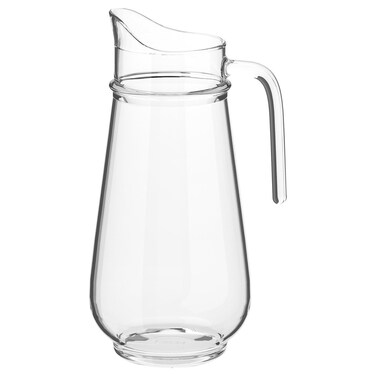 Glass Jug with Handle, Clear, 1.7 L
