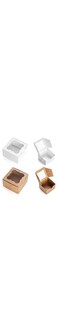 Premify 20 Cardboard White &amp; Brown Bakery Boxes with Clear Window,(4x4x2.5inch) SQUARE Kraft PAPER GIFT Pie Cookie BAKERS Cake Box with Natural Disposable Storage, Transport Of Your Creations