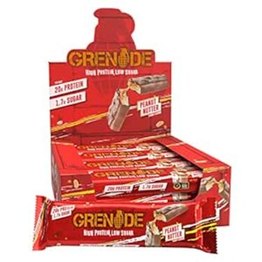 Grenade High Protein, Low Sugar Candy Bar - Peanut Nutter, 12 x 60 g