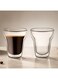 Double Wall Glass Cups Set of 2 Insulated Coffee &amp; Tea Glasses for Hot &amp; Cold Drinks Clear, DG863 (220ML, 2 Piece Set)