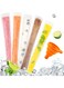160 Disposable Ice Popsicle Mold Bags BPA Free Freezer Tubes With Zip Seals For Healthy Snacks,Yogurt Sticks,Juice &amp; Fruit Smoothies,Ice Candy Pops Comes With A Funnel