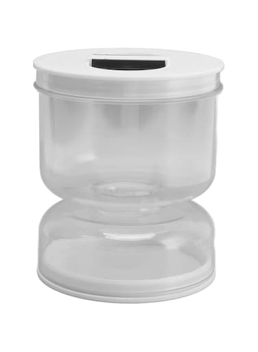 Pickle and Olive Hourglass Jar, 8.3oz Pickle Flip Jar Juice Separator Dry and Wet Separation, Leakproof Glass Pickle Jar Upside Down Pickle Storage Holder for Airtight Food Storage