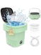 AOHRYME Portable Washing Machine 11L Folding Mini Washer with 3 Modes Deep Cleaning of underwear, baby clothes, Foldable Washing Machine for Apartments, Dorm, Camping, RV, Travel Laundry (Green, 11L)