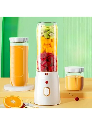 2pc/500ml Wireless Mini Blender Rechargeable Personal Size, Detachable Design, Push Button, Food Grade PP Cups, 2 Cups &amp; Sports Cup Cover for Smoothies, Shakes,home kitchen and Travel