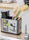 Kitchen Utensil Holder, Spoon Storage Rack, Kitchen Item Cutlery Organizer, Tableware Draining Chopstick Cage With Water Outlet Tray