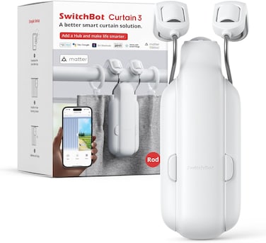 SwitchBot 2025 Automatic Curtain Opener 3 Rod