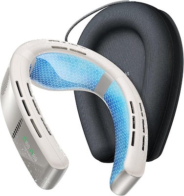 TORRAS 2025 Top Al Neck Fan Air Conditioner Coolify Cyber, Portable Personal Neck Fans that Blow Cold Air【No.1 Dual-Coolest Wind &amp; 720&deg; Immersive Cooling】Rechargeable for Outdoor/Indoor.