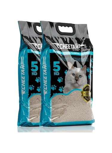 CHEETAH Natural Bentonite Cat Litter, Baby Powder Scented, 10Kg (11.2L)