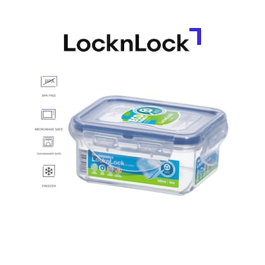 LocknLock Rectangular Food Container 180ml - Airtight, BPA-Free, Microwave, Freezer, and Dishwasher Safe