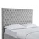 Velvet Light Tufted Upholstered Twin Size Bed (120 X 190 CM) Grey Color