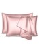 Silk Satin Pillowcase for Hair and Skin Queen - Pink Silk Pillowcase 2 Pack 76L x 51W CM (30x20 Inches) - Satin Pillow Cases Set of 2 with Envelope Closure (2pcs Pink)