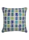 East Decorative Cushion - 100% Cotton Cover Microfiber Infill - Embroidery Bedroom Or Living Room Decoration White/Ocean Blue/Green 45 x 45cm