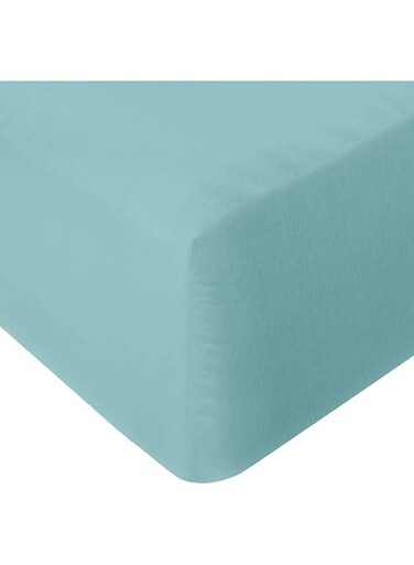 Xclusives King Size Fitted Sheet (200 cm x 200 cm) &acirc;&euro;&ldquo; 40cm Deep Pocket Bed Sheet &acirc;&euro;&ldquo; Soft Microfiber &acirc;&euro;&ldquo; Shrink Resistant Bed Sheet &acirc;&euro;&ldquo; 1 Fitted Bed Sheet Only (Light Blue)