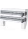 TSTSM Kitchen Roll Dispenser with Cutter, 3 in 1 Cling Film Cutter Napkin Wall Roll Paper Holder Foil Cutter for Smooth Cutting Edges, Towel Storage Rack-Gray