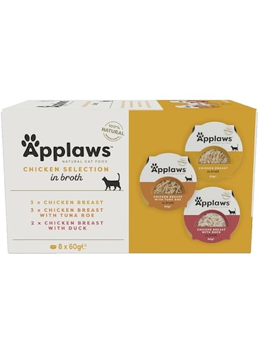 APPLAWS CAT MULTIPACKCHICKEN SELECTION 8X60G