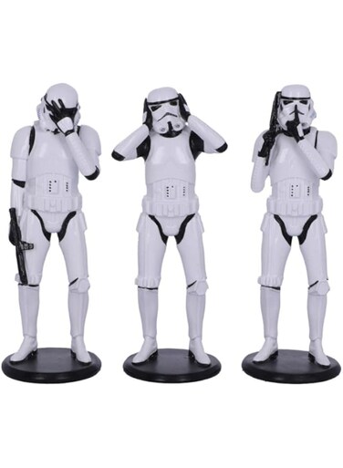 Nemesis Now Original Stormtrooper Three Wise Sci-Fi Figurines, White, 14cm, B4889P9