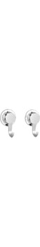 Everloc Heavy Duty Hooks 2 Pack, No Drilling, No Screws, No Glue, No Adhesive Vacuum Suction Wall Mounted Chrome Hooks for hanging in Kitchen and Bathroom, Easy Install, No Drilling, EVL-10504