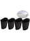 Rikyo 4Pcs Hanging Cup Holder,Rolling Cart Accessories,Plant Containers,Hanging Flower Pots,Space Saver,Storage Bucket,Pencil Holder,Make Up Pencil Holder Office,Kitchen Wall Organizer Decor (Black)