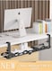 Under Desk Cable Management Tray, Adjustable cable organizer, Under Desk Cord Organizer with Clamp Mount System for Wire Management, Metal Wire Cable Holder for Desks, Offices, No Need to Drill Holes