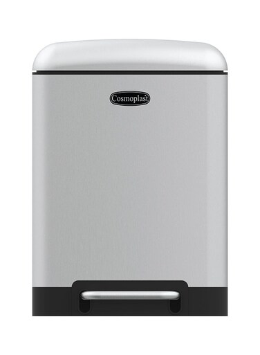 6-Liter Lumina Steel Waste Bin With Pedal Grey