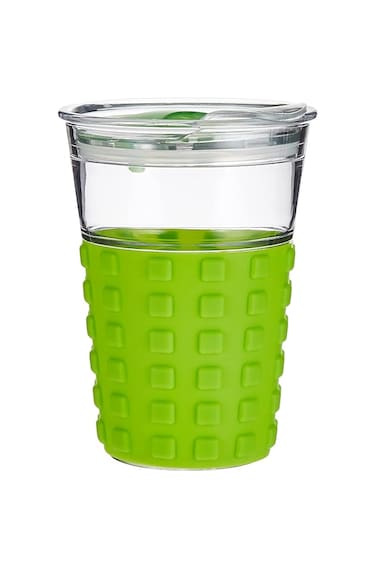 Harmony Bottle Clear Body,Lid,Green Pp Part And Silicone 350ML Yh-176Green_01