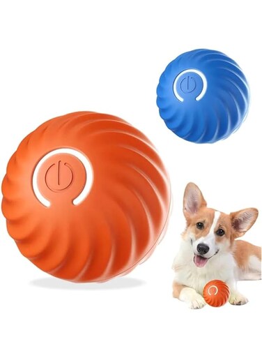 2 Pack Interactive Dog Toys Dog Ball,with 2 smart modes Automatic Rolling Ball Toys for,New Electric Intelligent Teasing Dog Ball,Rolling Ball Toys for/Small/Medium/Large Dogs,USB Rechargeable