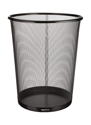 10L Mesh Waste Bin 24X26Cm Black 24X26cm