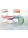Paporich 6Pcs Jam Jars, Glass Containers, 3.5 oz Glass Storage Jar with Lid, Dipping Cup Set, Leak Proof Reusable for Lunch Boxes and Work Travel
