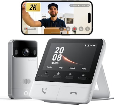 SwitchBot Video Doorbell Camera Wireless with Monitor