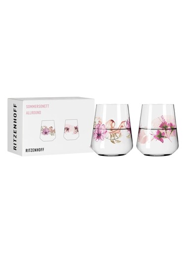 Drinking Glass Set 2-Piece, Water and Juice Glasses, Gift Box, Made in Germany
