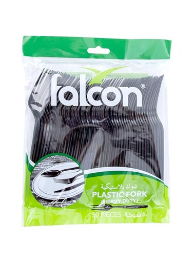 EZUK Plastic Black Fork (HEAVY DUTY) - 50 Pieces
