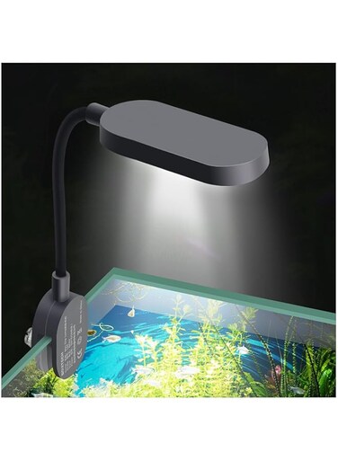 boxtech Aquarium Light Full Spectrum Fish Tank Light Clip on Fish Tank USB 360&deg; Rotation Lighting for Freshwater Tank（3W） [Energy Class F]