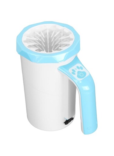 Dpofirs Dog Cleaner Automatic, Rechargeable Dog Foot Cleaner Washer, Multifunction Muddy Cleaner, Powerful Silicone Portable Pet Cleaner for Large Dogs (White
