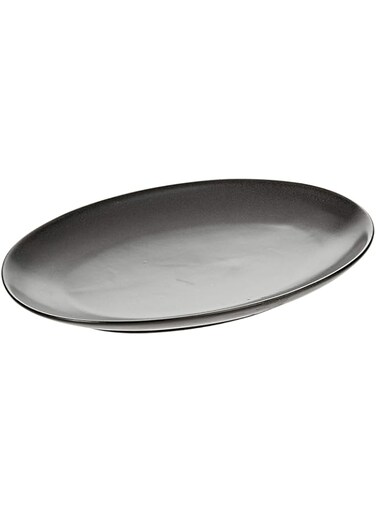 Verona Deep Plate, Black, 10 inch, Oval