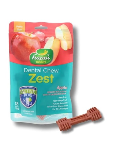 Happi Doggy Dental Chew Zest-Apple-2.5" (18 pieces)-150g