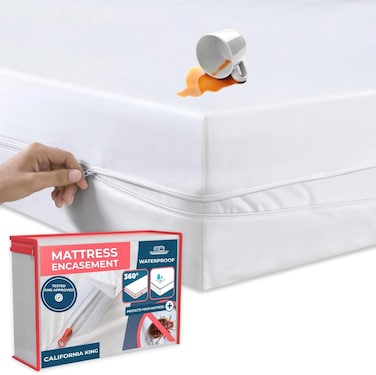 Premium Waterproof Mattress Encasing California King Size with Zipper