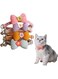 NOVOLAN Adjustable Cat Collars Set, 4-Piece Pack with 4 Colors, Decorative Bow &amp; Flower Design, Durable Alloy Buckles with Bells, Adjustable Length 22-30cm, for Stylish &amp; Safe Cat Accessories