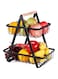 2 Tier Fruit Bowl, Fruit Basket for Kitchen Detachable Portable Handle Hollow Design Quickly Drain Multi-Function Suitable for Kitchen Bathroom Bedroom Storage