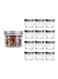 12-Piece Glass Jar With Lid Clear/Silver