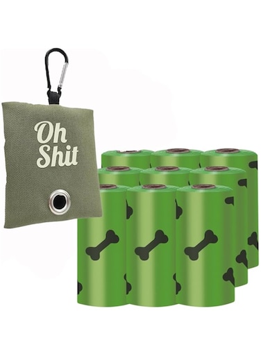 MRTURK REVHQ Funny Novelty Dog Waste Bag Dispenser - Oh Shit + 135 pcs Bags