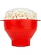 DDMA Silicone Microwave Popcorn Popper with Lid (Red)