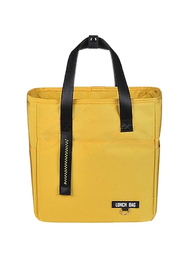 NA1 Insulated Lunch Bag, Food Cooler Box for Men and Women, Leakproof Tote Bag for Office, School, Picnic and Beach (Yellow)