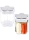 NimbusNote 2 PCS Travel Spice Jars, 5-in-1 Seasoning Containers, Clear Plastic Condiment Bottle, Portable Spice Container, Salt And Pepper Shaker, For Camping, Hiking, BBQ, Picnic