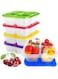 5 Pack Bento Lunch Box   Reusable Snack Boxes With 4 Compartments   Stackable Food Storage Containers   Plastic Divided Storage Boxes   Meal Prep Container   Freezing/Microwave/Dishwasher