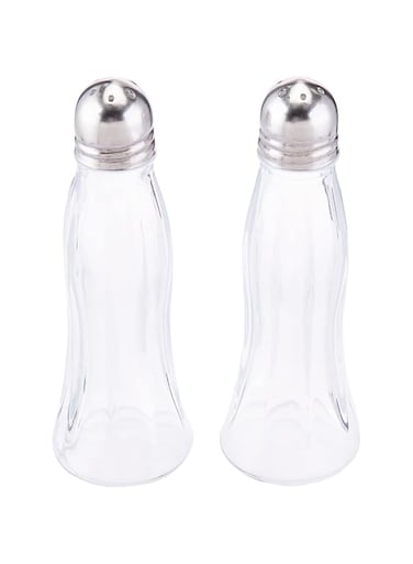 AKDC Black &amp; White Salt/Pepper Bottle L(4CM) XW(4CM) XH(12CM) Transparent