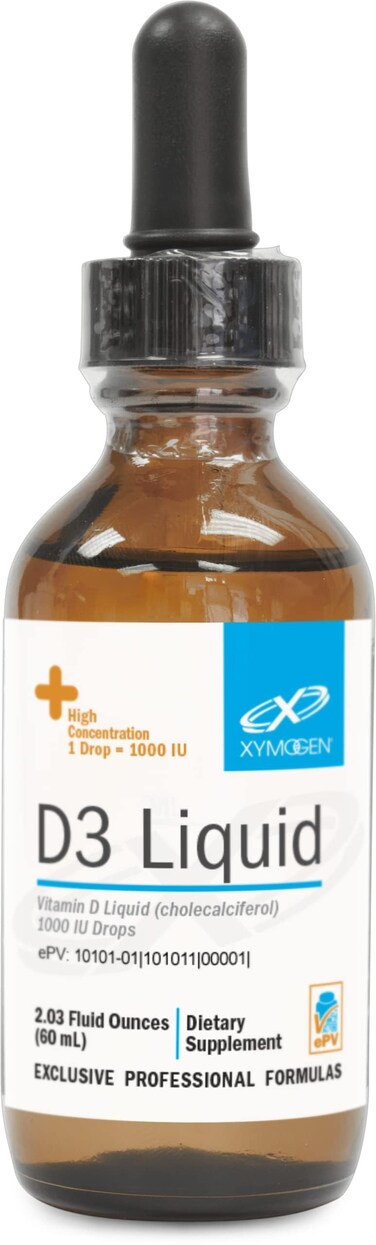 XYMOGEN D3 Liquid, 1000 IU Per Drop, 2.3 Oz